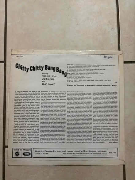 Photo of free Chitty Chitty Babg Bang LP (Westbury Wilts BA13) #2