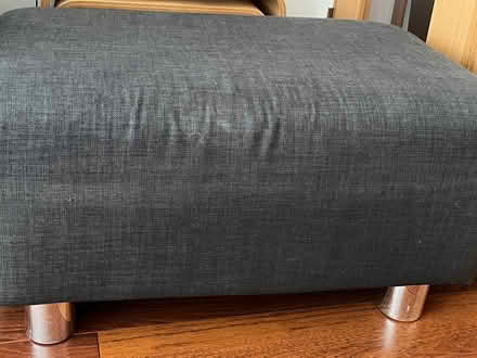 Photo of free Grey sofa and chaise chair and footstool (Rayleigh SS6) #2