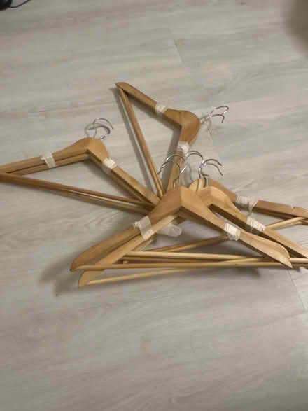 Photo of free Wooden hangers 10 (Beddington) #1