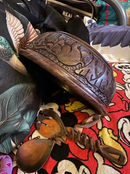 Photo of free 30cm engraved wood bowl (Camberwell SE5) #3