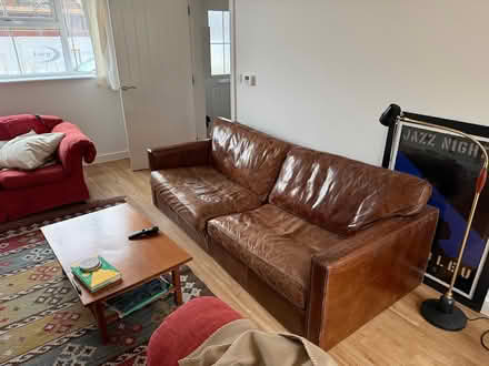 Photo of free leather sofa (Upper Radley OX14) #1