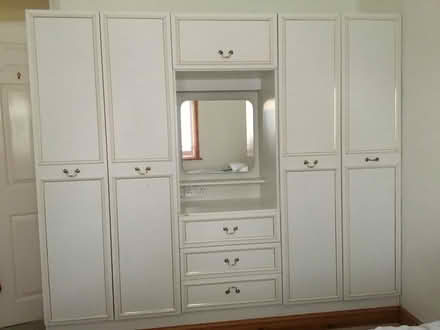 Photo of free White wardrobe with mirror (Wisborough Green RH14) #1
