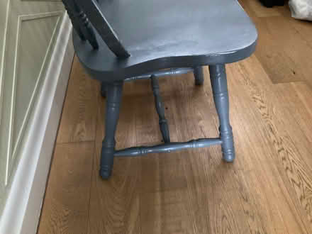 Photo of free Pair of grey painted wooden chairs (Horsforth LS18) #4