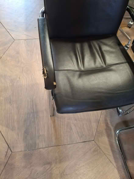 Photo of free 8 x black leather chairs (Callowell GL6) #3