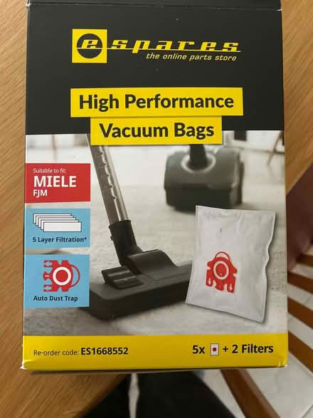 Photo of free Miele compatible vacuum bags (North Woodchester GL5) #1