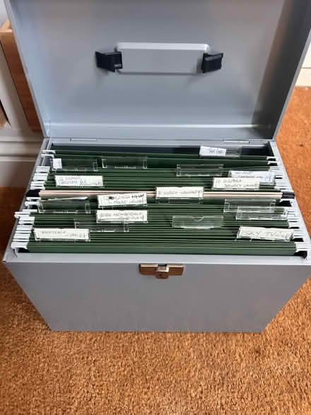 Photo of free Small metal hanging file cabinet (OX2 Norham Manor) #2