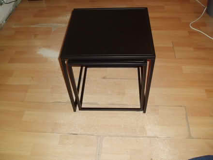 Photo of free Nest of 2 Small Black Tables (Yateley GU46) #1
