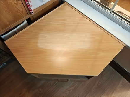 Photo of free Beech effect corner TV unit (Peachcroft OX14) #2