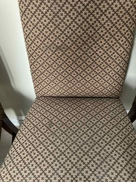 Photo of free 6 upholstered dining room chairs (Ledbury HR8) #1