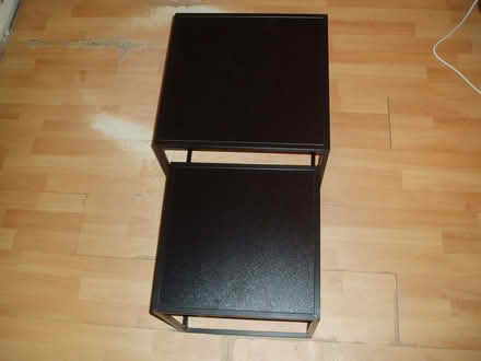 Photo of free Nest of 2 Small Black Tables (Yateley GU46) #2