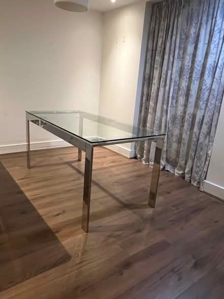 Photo of free Glass and metal dining table (Wandsworth SW18) #2