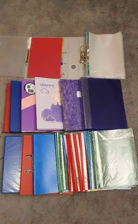 Photo of free Folders and plastic sleeves (Fenlake MK42) #1