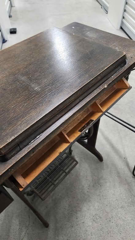 Photo of free SINGER TREADLE BASE table (Birchmount and Danforth) #3