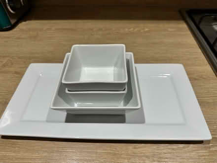 Photo of free Square white plates and tray (Blaby LE8) #4