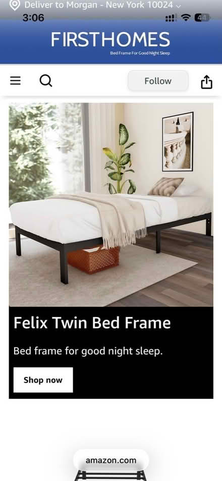 Photo of free Twin bed frame (Upper west side 80s) #2