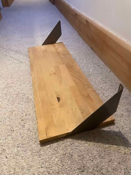 Photo of free Shelf: wood with metal brackets (West Bridgford NG2) #1