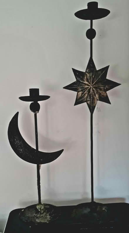 Photo of free 80s Goth Candlesticks (Purbrook) #1