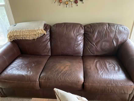 Photo of free Leather sofa (Off of springwoods. 22192) #1