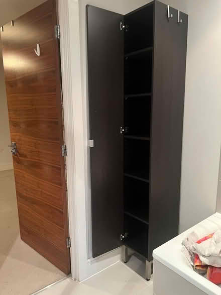 Photo of free Dark wood Ikea cupboard (Wandsworth SW18) #1
