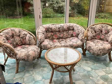 Photo of free Cane furniture with Coffee table (Saxilby Lincoln) #1