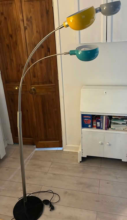 Photo of free Tall lamp three lights… not very steady (Oswestry SY11) #1