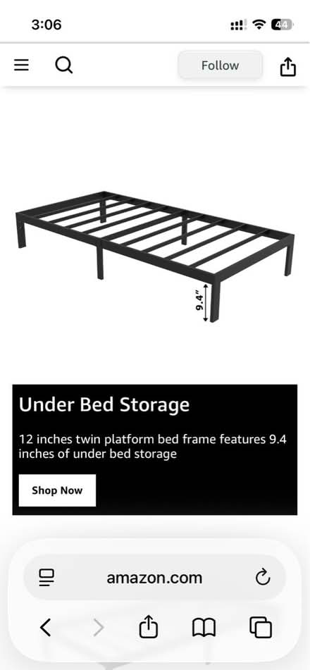 Photo of free Twin bed frame (Upper west side 80s) #1