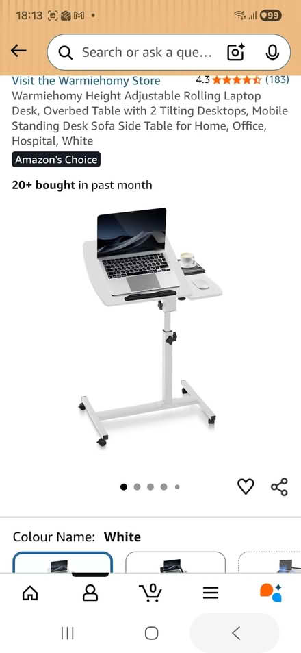 Photo of free Extendable Laptop Table/Bedside Table (CT9) #2