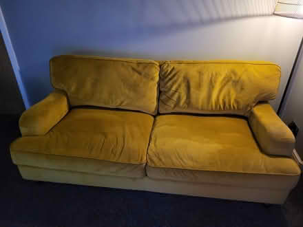 Photo of free Mustard Sofa (Blackburn) #1