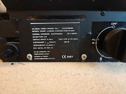 Photo of free Gas fire (needs mains connection & fitted into wall) (Peachcroft OX14) #3