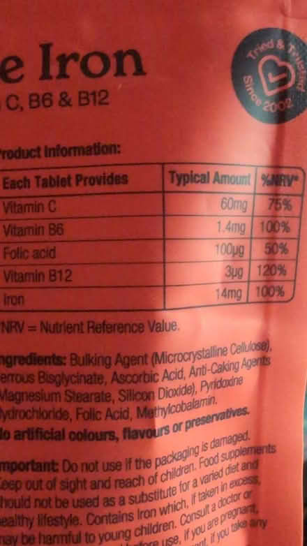 Photo of free Iron tablets (Combe Down) #2