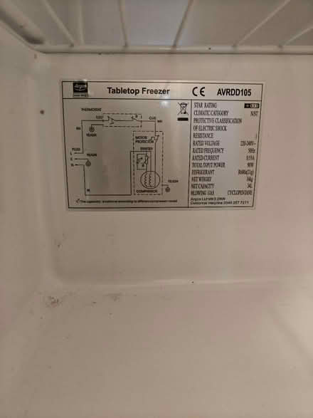 Photo of free Mini Freezer (Whetstone N20) #2