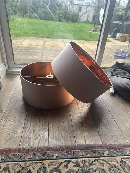 Photo of free x2 Made drum lampshades (Upper Wolvercote OX2) #4