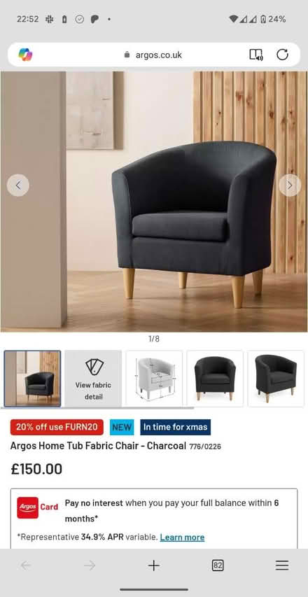 Photo of free soft fabric armchair (Galleons Reach E16) #3