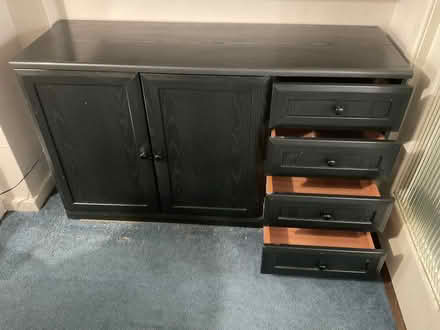 Photo of free Black cupboard unit with drawers (Penrhos Garnedd LL57) #3