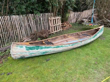 Photo of free Large wooden canoe (Tonbridge (north)) #1