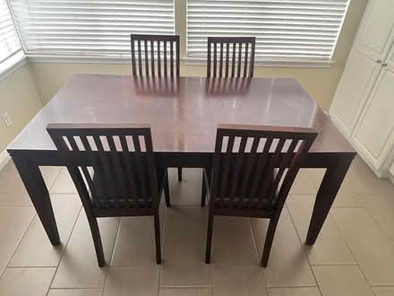 Photo of free Dining table with 4 chairs (Rowland Heights) #1