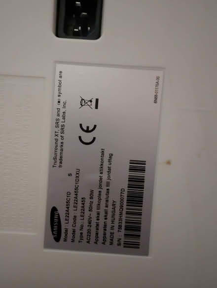 Photo of free Samsung TV/screen (LE22A455C1D) (St Lukes) #2