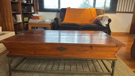 Photo of free Wood and metal coffee table (5 miles east of Gresham) #2
