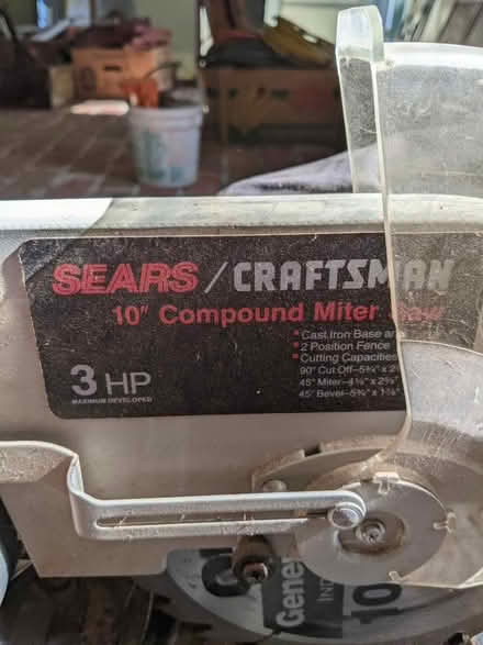Photo of free Craftsman Miter saw with iron base (Los Altos Hills) #2