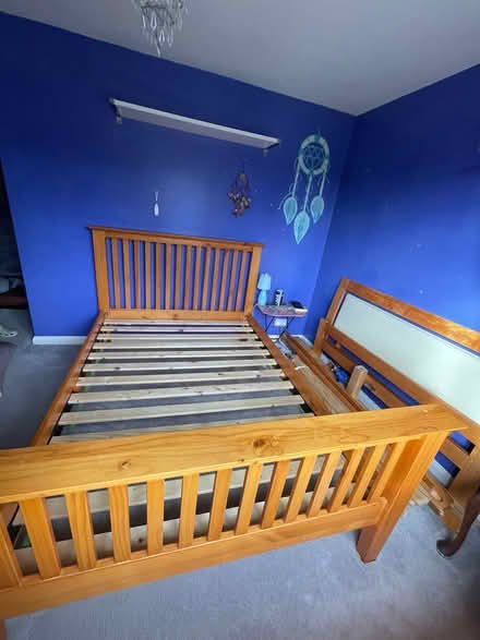 Photo of free Wooden double bed frame (Borough Green) #1