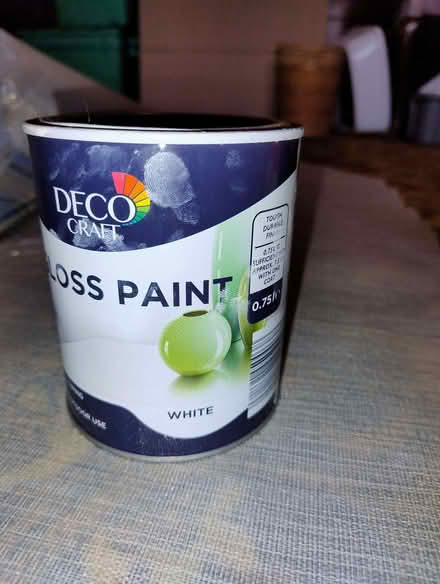 Photo of free 750ml tin of white gloss paint (Little Herberts GL53) #1