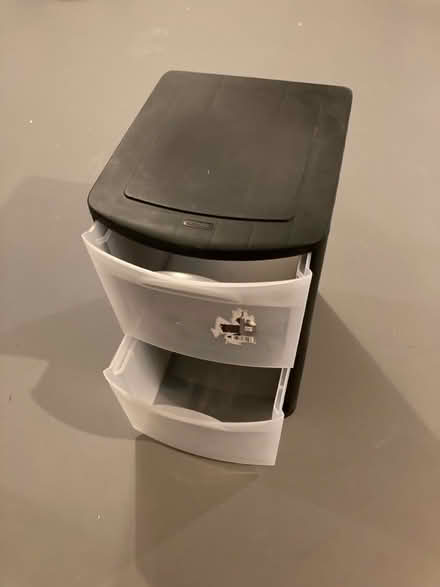 Photo of free Shoe rack; plastic filing cabinet (New Milford) #2