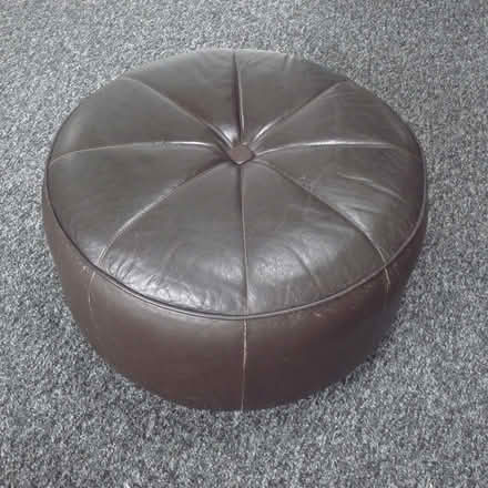 Photo of free Black leather pouffe/ottoman (Cowley OX4) #1
