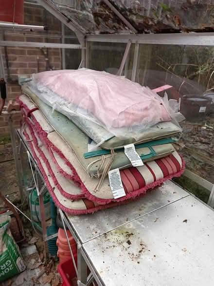 Photo of free Old Garden furniture cushions (Bourne end) #1