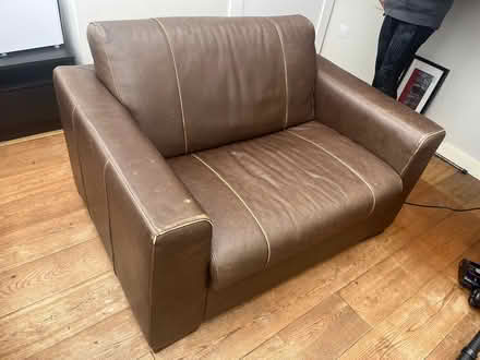 Photo of free Leather 1.5 Seater Sofa (Finchley N3) #1