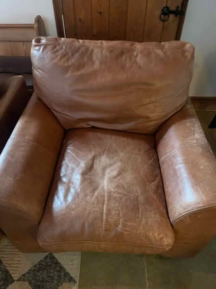 Photo of free Two large leather armchairs (Doddington ME9) #2