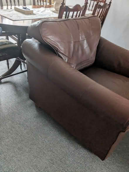 Photo of free Brown leather chair (Adlington PR6) #3