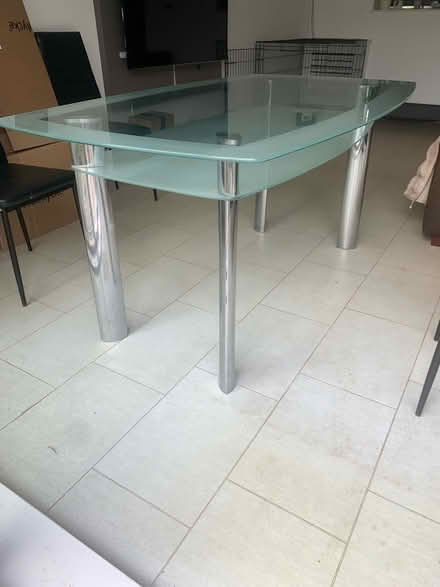 Photo of free Glass dining table and 4 chairs (Marks Tey CO6) #1