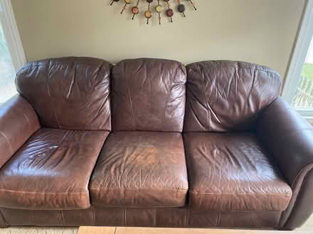 Photo of free Leather sofa (Off of springwoods. 22192) #1