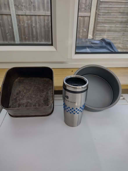Photo of free Two loose bottom cake tins Drinks container (Alresford CO7) #2